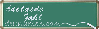 Adelaide Fahl Visitenkarte